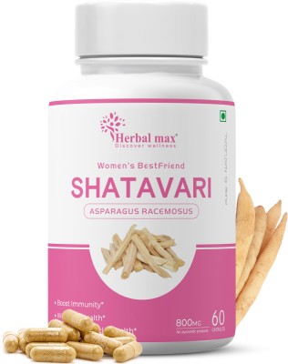 Herbal max Shatavari (Asparagus Racemous) Women Best-friend 60 Capsule(800 mg)