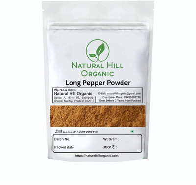 NATURAL HILL ORGANIC Long Pepper Powder-150g-For easy Natural Breathing-Natural-No Mixing(150 g)