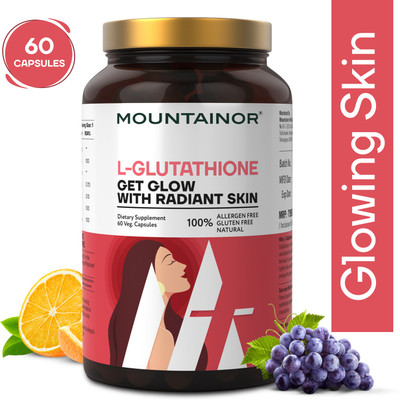 Mountainor L Glutathione 1000mg for Healthy, Brightening & Radiant Skin.(60 No)