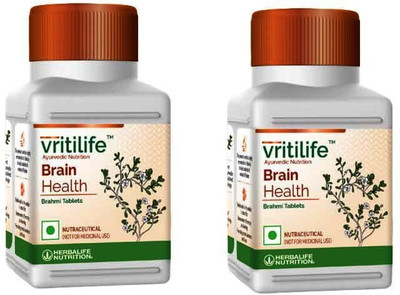 Herbalife Nutrition Vritilife Brain Health Tablets With Brahmi Herb 2 PCS PACK(2 x 30 Tablets)
