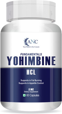 ANC Yohimbine HCL 5 mg Supports Strength & Potent Fat Burner for Men & Women(60 Capsules)