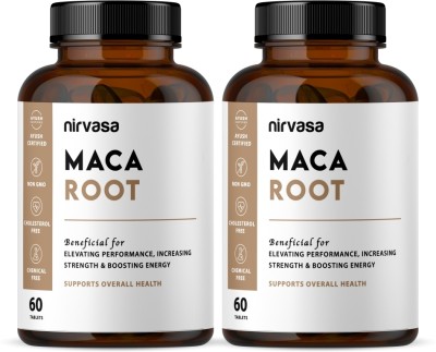 Nirvasa Maca Root Tablets | Maca Tablets for Energy, Strength & Reproductive Health(2 x 60 Tablets)