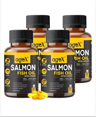 AGE-X Omega 3 Fish Oil Capsules for Men & Women(4 x 60 Tablets)