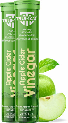 TRUMAX Apple Cider Vinegar Effervescent Tablet / 500mg ACV(2 x 20 Tablets)