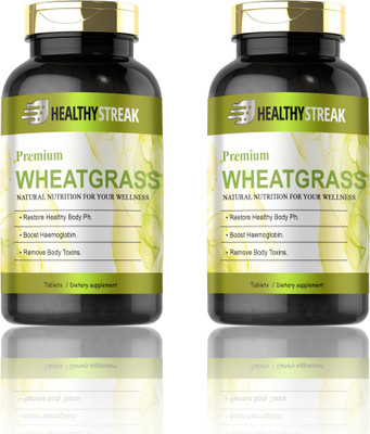Healthy Streak Wheatgrass 800 mg Tablets (H276)(2 x 60 Tablets)