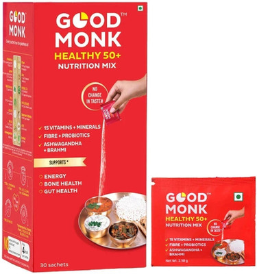 Good Monk Healthy 50+Nutrition Mix|Energy & Bone Health|Multivitamin,Probiotic,Ashwagandha(30 No)