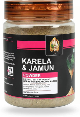 Sai Herbals Karela,Jamun Diabetic Detox Powder Supplement Regulate Sugar Management(250 g)