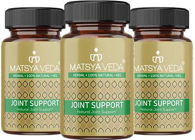 MATSYA VEDA JOINT SUPPORT Relief for Joint Pain, Arthritis & Gout(3 x 60 Capsules)