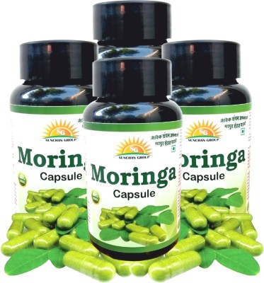 Sunchan Group Moringa Capsule 240 Drumstick Capsule Moringa Pure Herbal Capsules Pack of 4(4 x 60 Capsules)