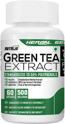 NutriJa Green Tea Extract 500MG-60 Veg Capsules(60 No)