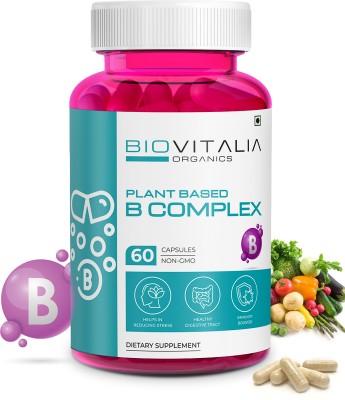 BIOVITALIA Organics Plant Based B-Complex for Hair, Skin & Immunity(60 Capsules)
