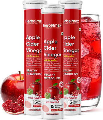 Herbal max Apple cider vinegar with Garcinia extract control cravings | Healthy Metabolism(3 x 15 Tablets)