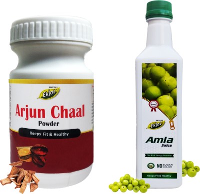 Ekjot Arjun Chal Powder (100g) & Amla Juice (500ml) | Combo Pack(2 x 50 g)