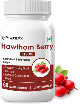 BIOTREX NUTRACEUTICALS Hawthorn Berry 510mg - 60 Veg Capsules(60 No)