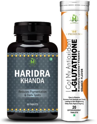 Healthy Nutrition Haridra Khanda Anti Pigmentation 60 & L-Glutathione 600Mg-20 Effervescent(80 Tablets)