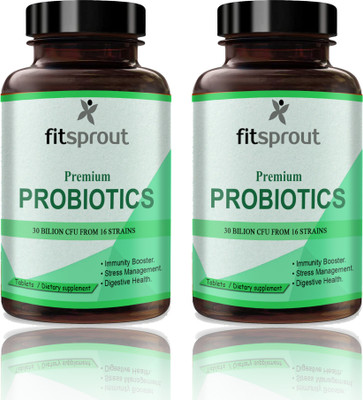 Fitsprout Probiotic Supplement 30 Billion Cfu Tablets (G262)(2 x 60 Tablets)