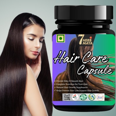 7Herbmaya Ayurvedic Hair Growth Tablets | Hair Capsules For Dry Frizzy & Hair-Fall Problem(4 x 60 Capsules)