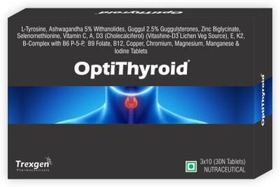 Trexgen OPTI-THYROID Advanced Underactive Thyroid Support Complex(30Tab)(30 Tablets)