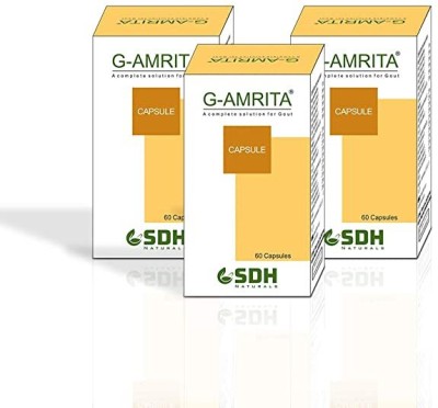 Shree Dhanwantri Herbals G Amrita Combo of 3 pack (3 x 60 Capsules)(3 x 266.67 mg)