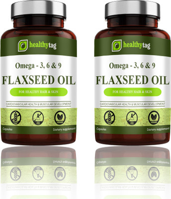 Healthy Tag Flaxseed extract Capsules Omega 369 (H244)(2 x 60 Capsules)