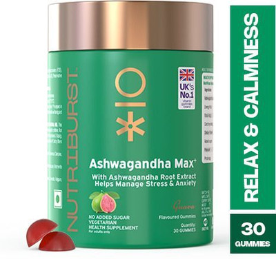 Nutriburst Ashwagandha Max for managing stress with Ashwagandha Root Extract(30 No)