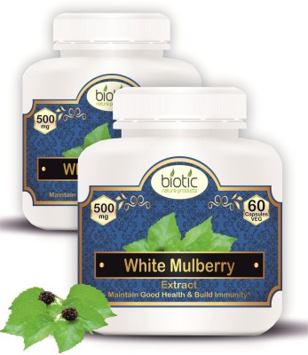 biotic White Mulberry Leaf Extract 500mg(2 x 60 Capsules)