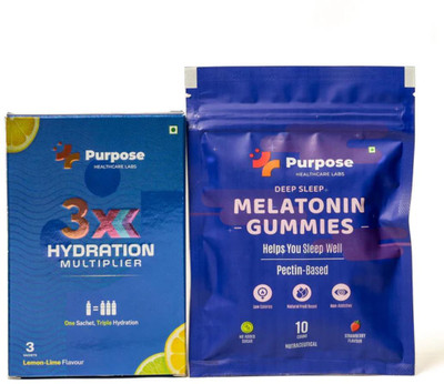 Purpose Hydration & Sleep Essentials Pack 2: Ultimate Duo for Restful Sleep & Hydration(2 x 250 mg)