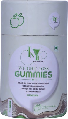 INYU Weightloss Gummies with Apple Cider Vinegar, Green tea and coffee pack of 30(30 x 1 No)