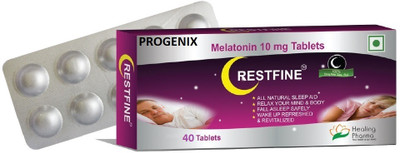 Progenix RESTFINE MELATONIN 10MG for HEALTHY NATURAL & RESTFUL SLEEP SUPPORT(40 Tablets)