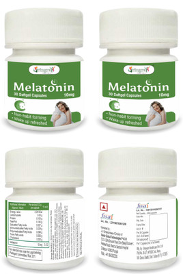 Vringra Melatonin 10mg-Melatonin Sleeping Pills-Sleeping Tablets-Sleep Medicine(2 x 30 Capsules)