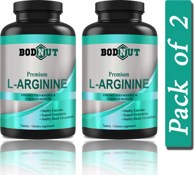 Bodnut L-Arginine 1000mg Tablets Per Serving (K207)(2 x 60 Tablets)