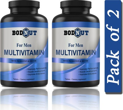 Bodnut Multivitamin For Men, Multivitamin Women Tablets (S198)(2 x 60 Tablets)