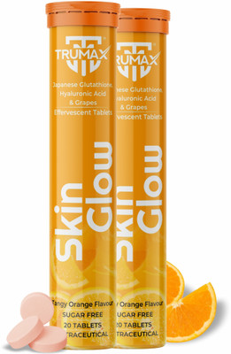 TRUMAX Skin Glow 500mg Japanese Glutathione & Vitamin C for Glowing & Radiance Skin(2 x 20 Tablets)