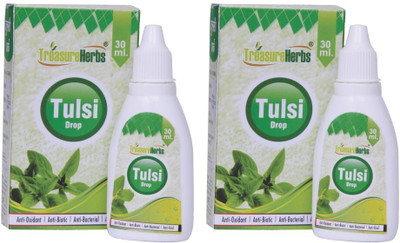TreasureHerbs Tulsi Drops pack of 2(30ml*2)(2 x 30 ml)