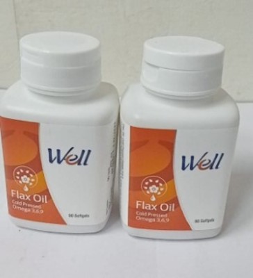 Well FLAX OIL Cold Pressed (Omega3,6,9)(3 x 90 Tablets)