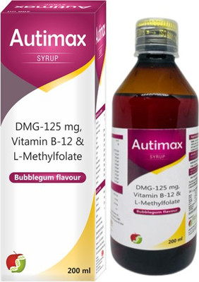 Auti Max by Friska DMG-125mg, Vitamin B-12 & L-Methylfolate Syrup - 200ml(200 ml)