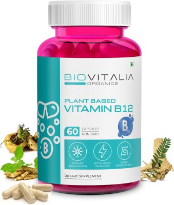 BIOVITALIA Vitamin B12 | Support Nerve Function| Support Metabolism Health(60 Capsules)