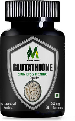 my herbal remedie s Glutathione Capsule Helps in Antioxidant Support, Skin Glow & Anti-Ageing 30caps(500 mg)