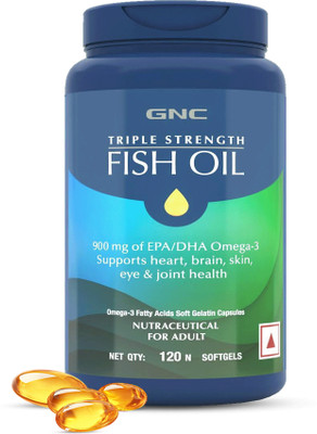 GNC Triple Strength Fish Oil - 900 mg of EPA/DHA Omega 3s (120 SoftGels )(120 No)