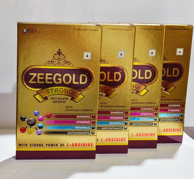 zeegold Strong Capsules With Ginseng Vitamins Minerals Antioxidants & L-Arginine(4 x 15 Capsules)