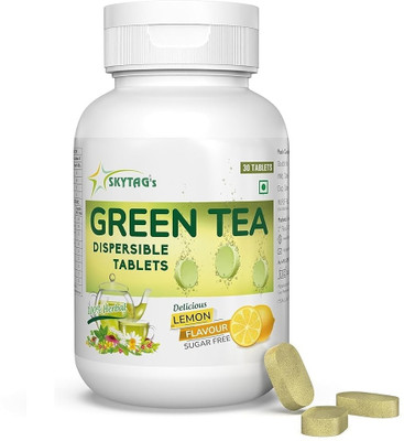 skytag bioteq Herbal Green Tea tablet Lemon Flavour Weight Management, 500Mg Effervescent(2 x 30 Tablets)