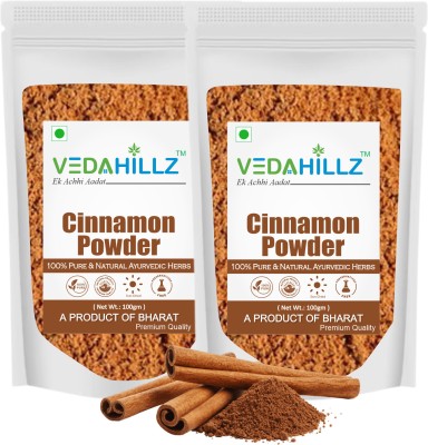 Vedahillz Natural Cinnamon Powder - Dalchini Powder For Weight Loss & Cough(2 x 100 g)