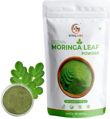VITAL VIBE Moringa Powder | Natural & Pure| Rich in Vitamins, Minerals & Antioxidants(110 g)