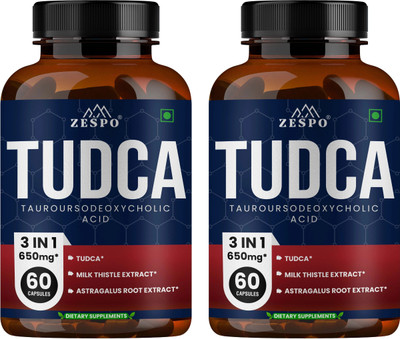 ZESPO Liver Support - TUDCA, Milk Thistle & Astragalus for Detox, Digestion & Immune(2 x 60 Capsules)