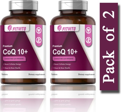 Fitvito 120mg Coenzyme Q10 Tablets with Piperine (D192)(120 Tablets)