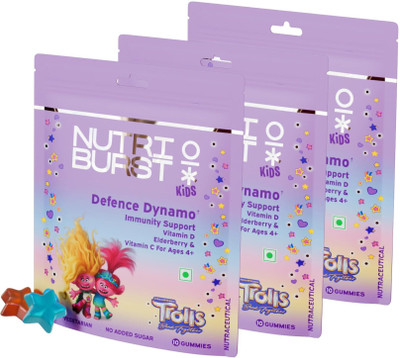 Nutriburst Trolls Defence Dynamo Gummies for Kids Aged 4+(3 x 10 No)