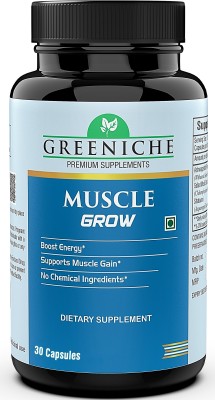 Greeniche Muscle Grow Ayurvedic Muscle & Mass Gainer with Ashwagandha(30 Capsules)