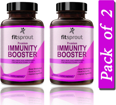 Fitsprout Immunity Booster Tablets ,Vitamin C (S204)(2 x 60 Tablets)