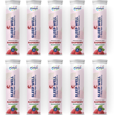 puriteo SLEEP WELL EFFERVESCENT TABLET RASPBERRY 10(10 x 15 Tablets)