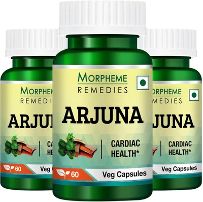 Morpheme Remedies Terminalia Arjuna 500mg Extract (Pack Of 3)(3 x 60 No)
